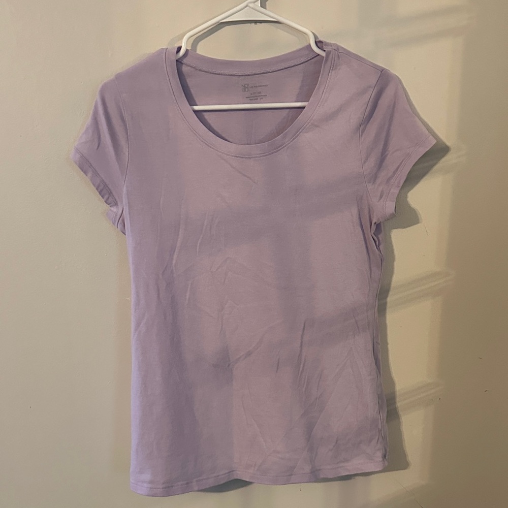 No Boundaries Lavender Short Sleeve Crew Tee